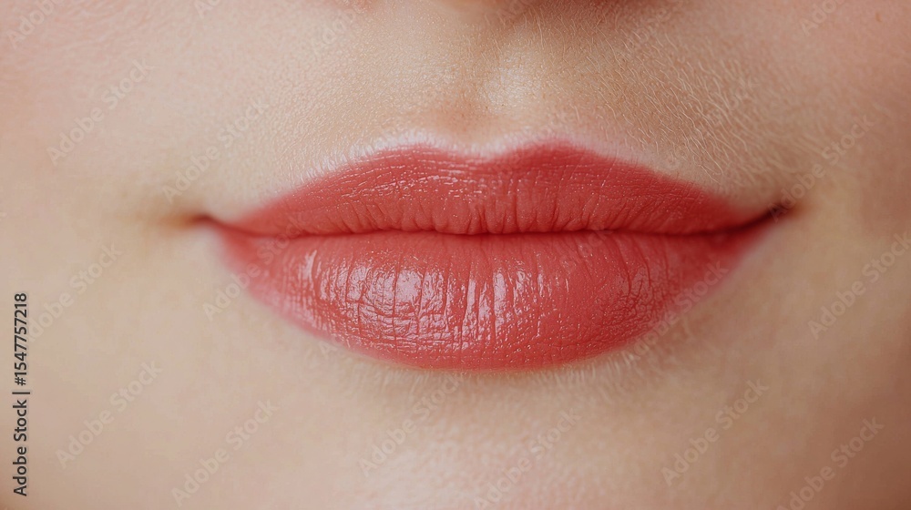 Lip care protection concept. Close-up of a person’s lips with a soft, natural lip color, showcasing smooth texture and subtle shine. Lip care protection concept. Close-up of a person’s lips with a soft, natural lip color, showcasing smooth texture and subtle shine.