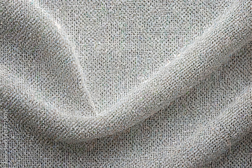 Soft White Knit Fabric with Gentle Folds