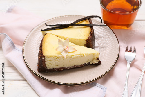 Plate with pieces of sweet ...