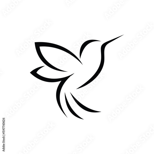 line art simple bird logo