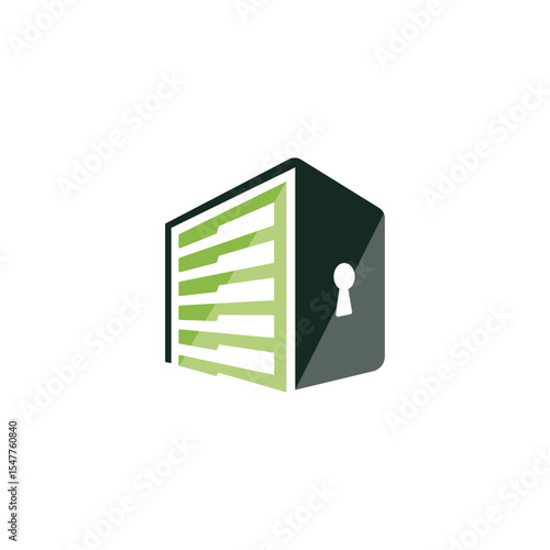 simple box of storage logo design