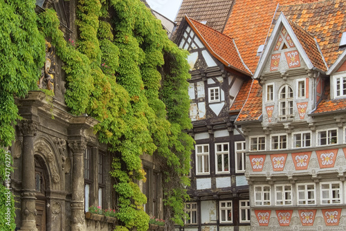 Quedlinburg - Rathaus und Fachwerkhäuser am Markt, Sachsen_Anhalt, Deutschland, Europa