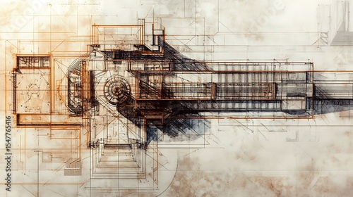Retail store blueprint details checkout counter alignment facing doors high resolution picture
