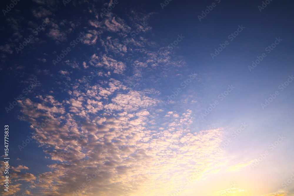 Fototapeta premium 朝日に照らされる美しい朝焼け雲