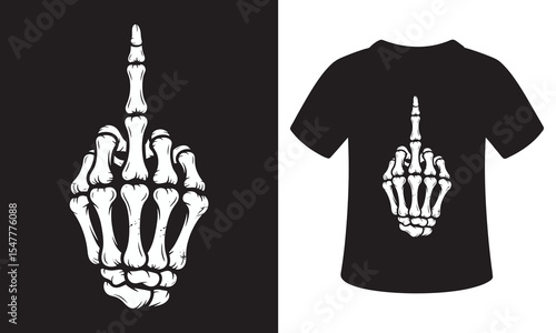 t shirt design on skeleton