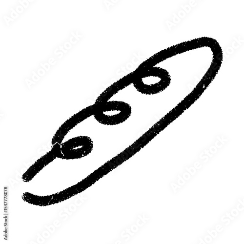 Baguette Line Drawing Minimal Design for Bread or Bakery Illustration in One Line Style
