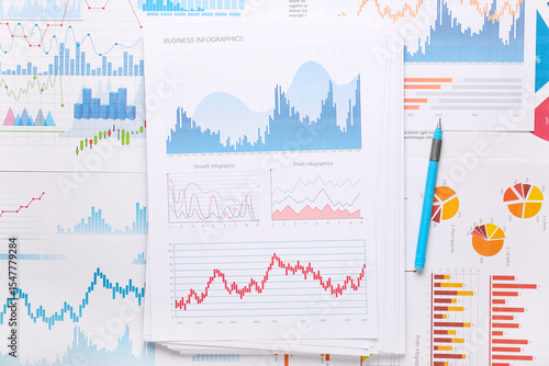 Many business graphics and ...