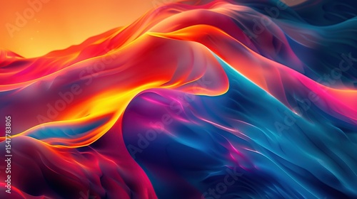 Stunning 3D abstract wallpaper with elegant waves and deep contrast
