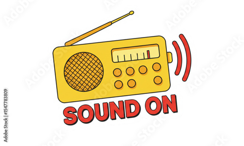 retro radio vector illustration