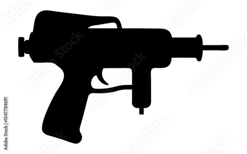 A spray gun full black silhouette vector illustration design