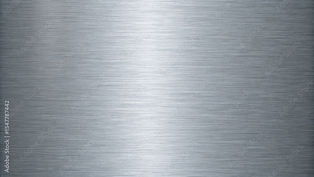Horizontal brushed metal texture background, silver gray metallic surface, industrial design backdrop