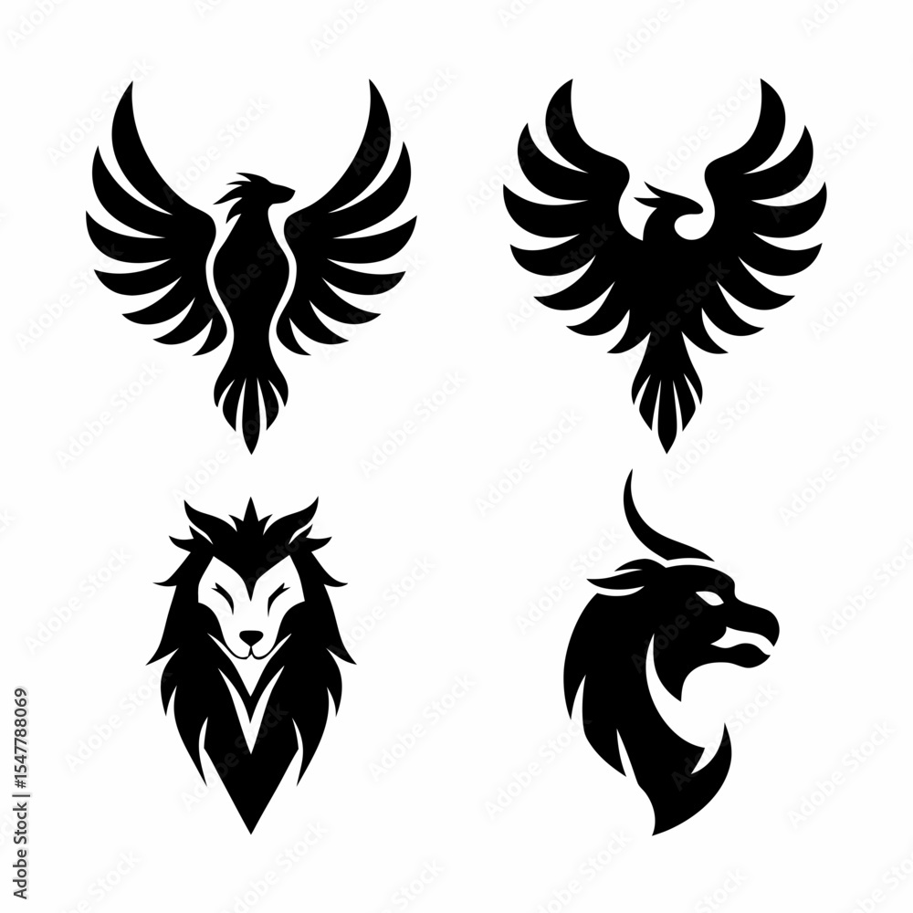 Obraz premium bird icon set 
