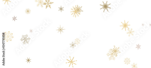 Snowflakes and bokeh lights on the blue Merry Christmas background. 3D render