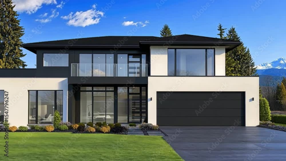 Modern architectural marvel: a stunning house showcasing contemporary design and sophistication Modern architectural marvel: a stunning house showcasing contemporary design and sophistication