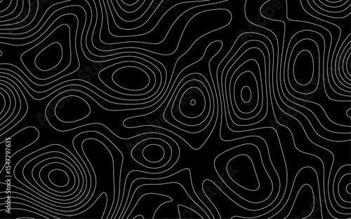 Abstract topographic map background concept. Topo contour map. Rendering abstract illustration. .Imitation of a geographical map .
