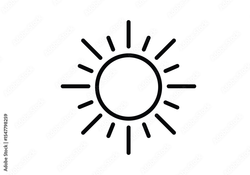 Sun drawing. It is a black and white outline sketch of a simple sun, representing light, warmth, and solar energy. Vector sketch line art draw. Sun drawing. It is a black and white outline sketch of a simple sun, representing light, warmth, and solar energy. Vector sketch line art draw.