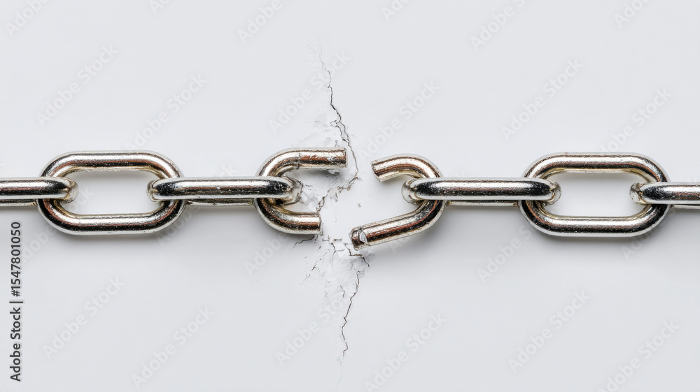 Obraz premium Broken chain signifying freedom and strength