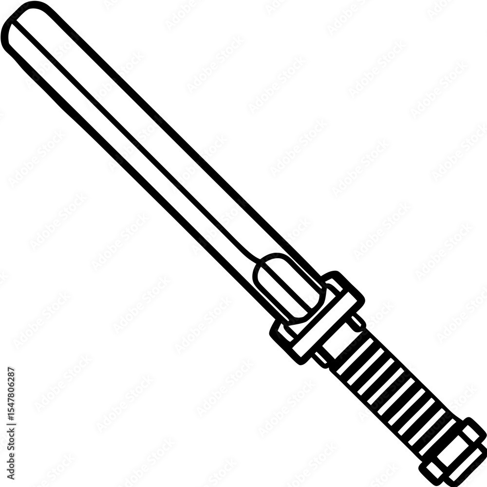 Lightsaber weapon isolated on white background Lightsaber weapon isolated on white background