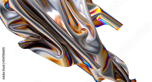 Metallic fabric with an iri...