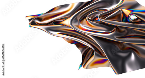 Metallic fabric with an iri...