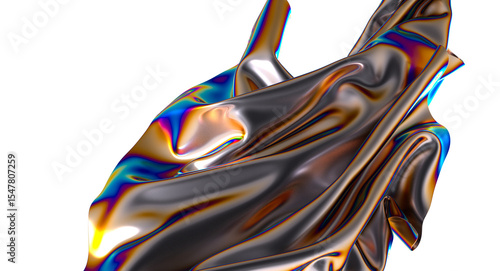 Metallic fabric with an iri...
