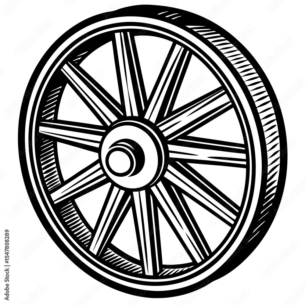 Fototapeta premium vector wheel of a wheel
