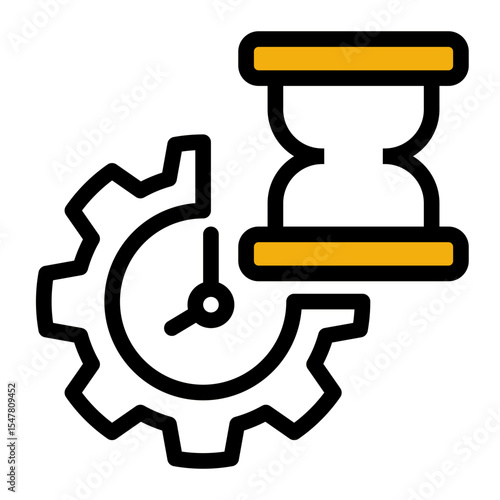 Time Extension Icon - Outline Color Lineal Style for Scheduling and Deadlines.