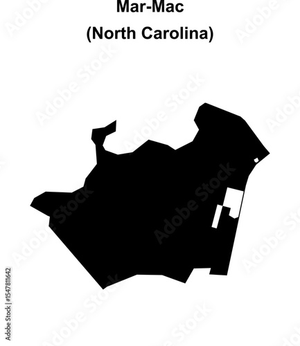 Mar-Mac (North Carolina) blank outline map