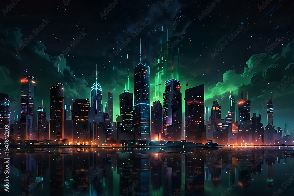 Obraz premium abstract background with colorful lights