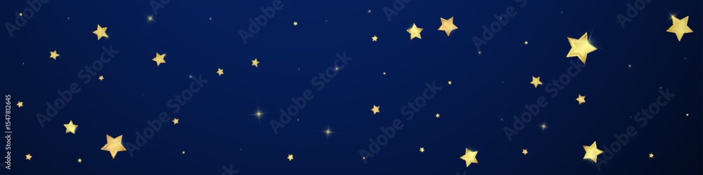 Naklejka premium Magic stars vector overlay. Gold stars scattered