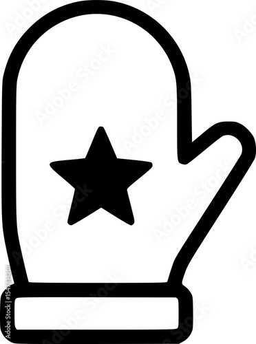 self tanning mitt stencil icon vector illustration
