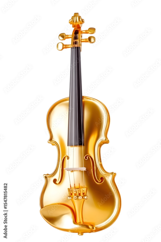 Fototapeta premium Photo of golden headphones, isolated on a white background. Ai Generated Images