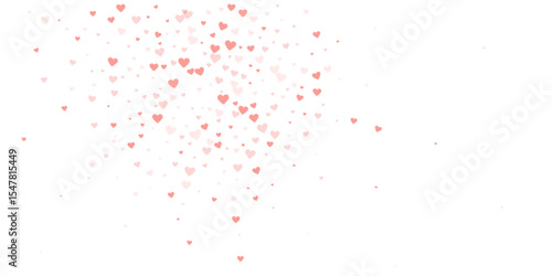 Red hearts scattered on white background.