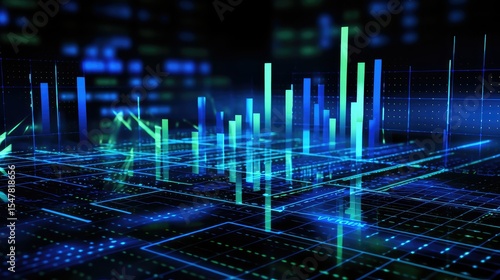 digital financial data background