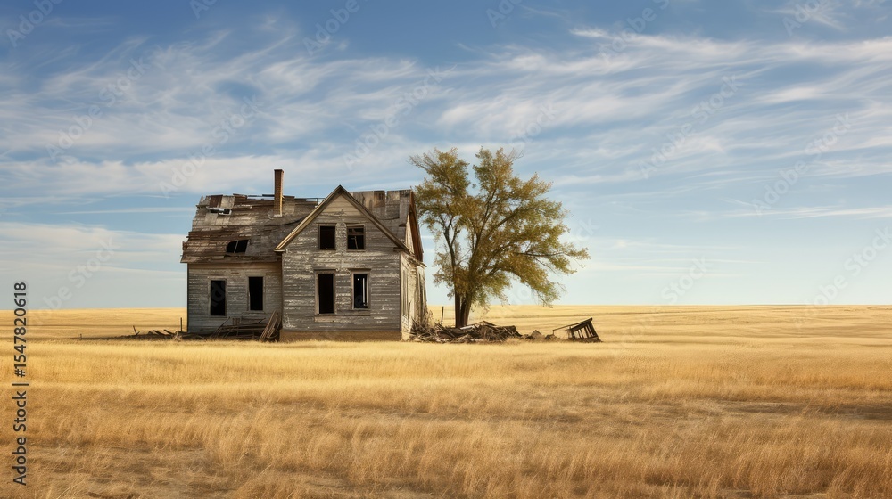 Fototapeta premium farm weathered house