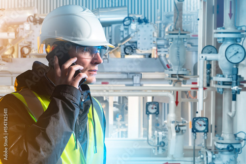 Man engineer. Factory speci...