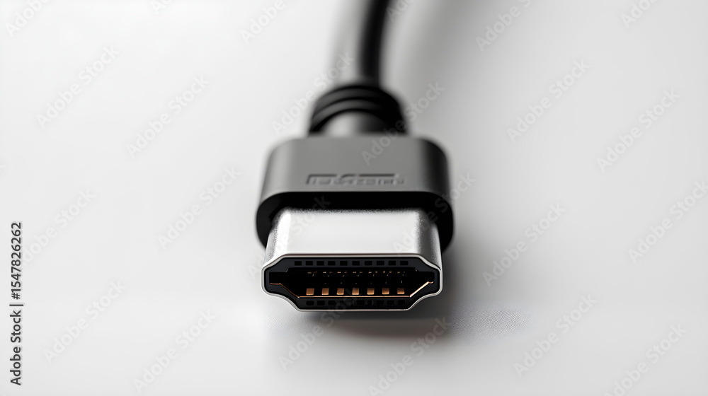 Close-up of an HDMI Cable Head Connector Close-up of an HDMI Cable Head Connector