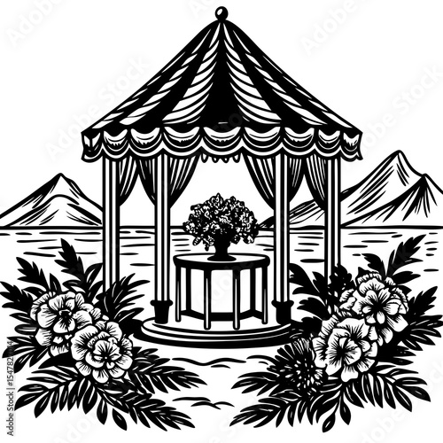 circus tent vector illustration