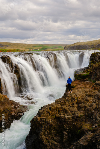 Explore the breathtaking beauty of Kolugljufur Canyon with its stunning waterfalls