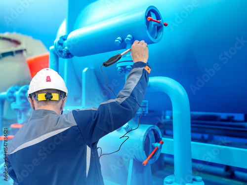 Testing industrial boiler f...