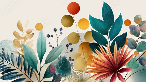 Boho Style Colorful Lin. Abstract contemporary aesthetic background with geometric balance shapes. Vintage Boho Mandala Background Texture.