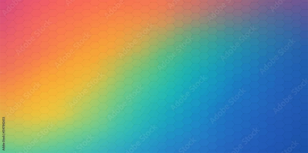 Obraz premium Abstract colourful rainbow pattern with geometric lines and spectrum gradient design for a vibrant backdrop