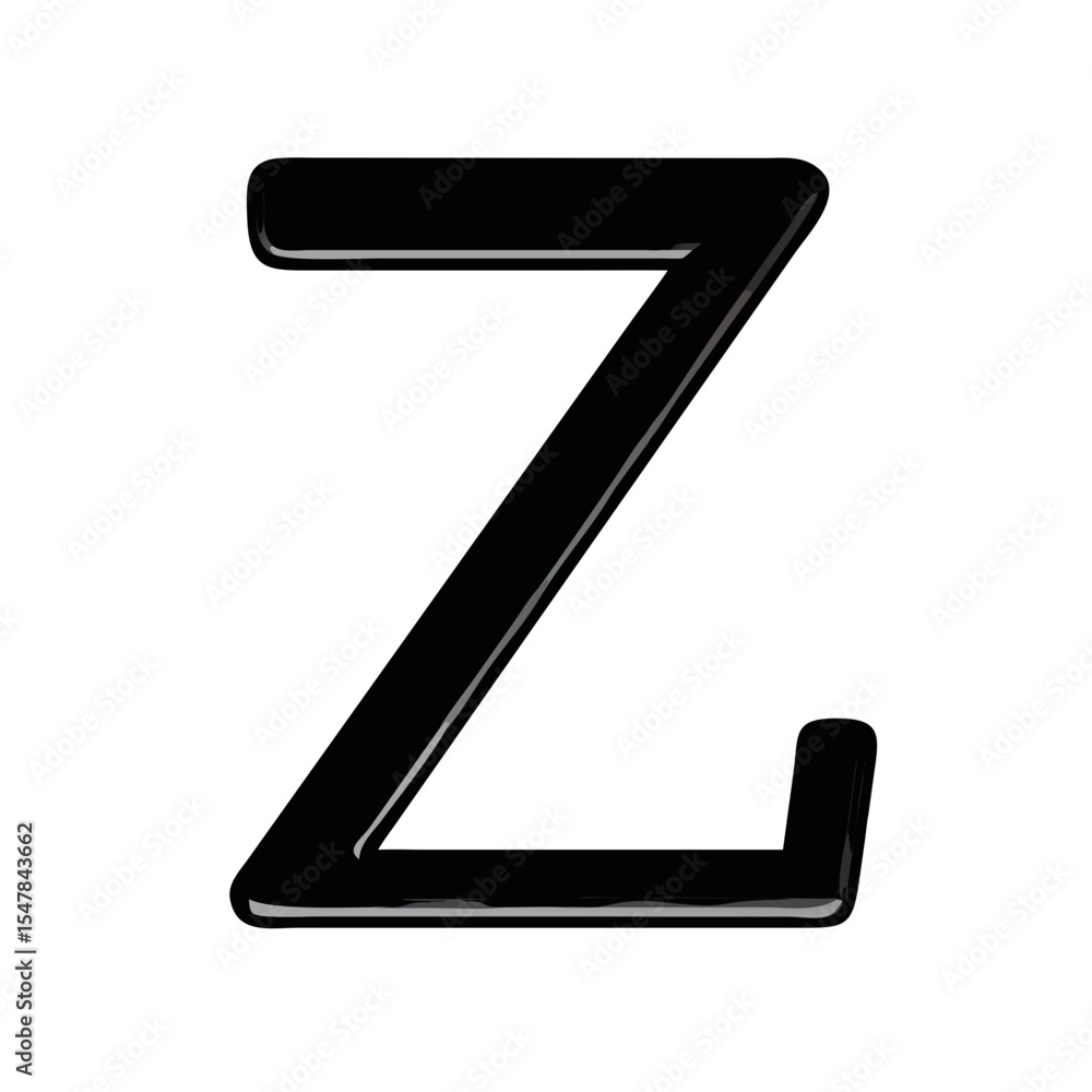 Black Color English Alphabet Z
Black Color English Alphabet Z