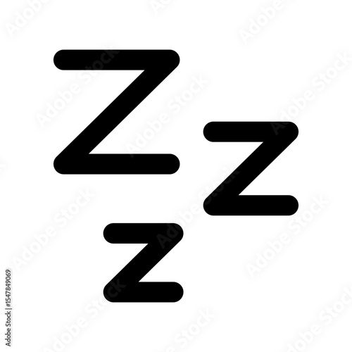 ZZZ icon vector. Sleep illustration sign. Rest symbol or logo.