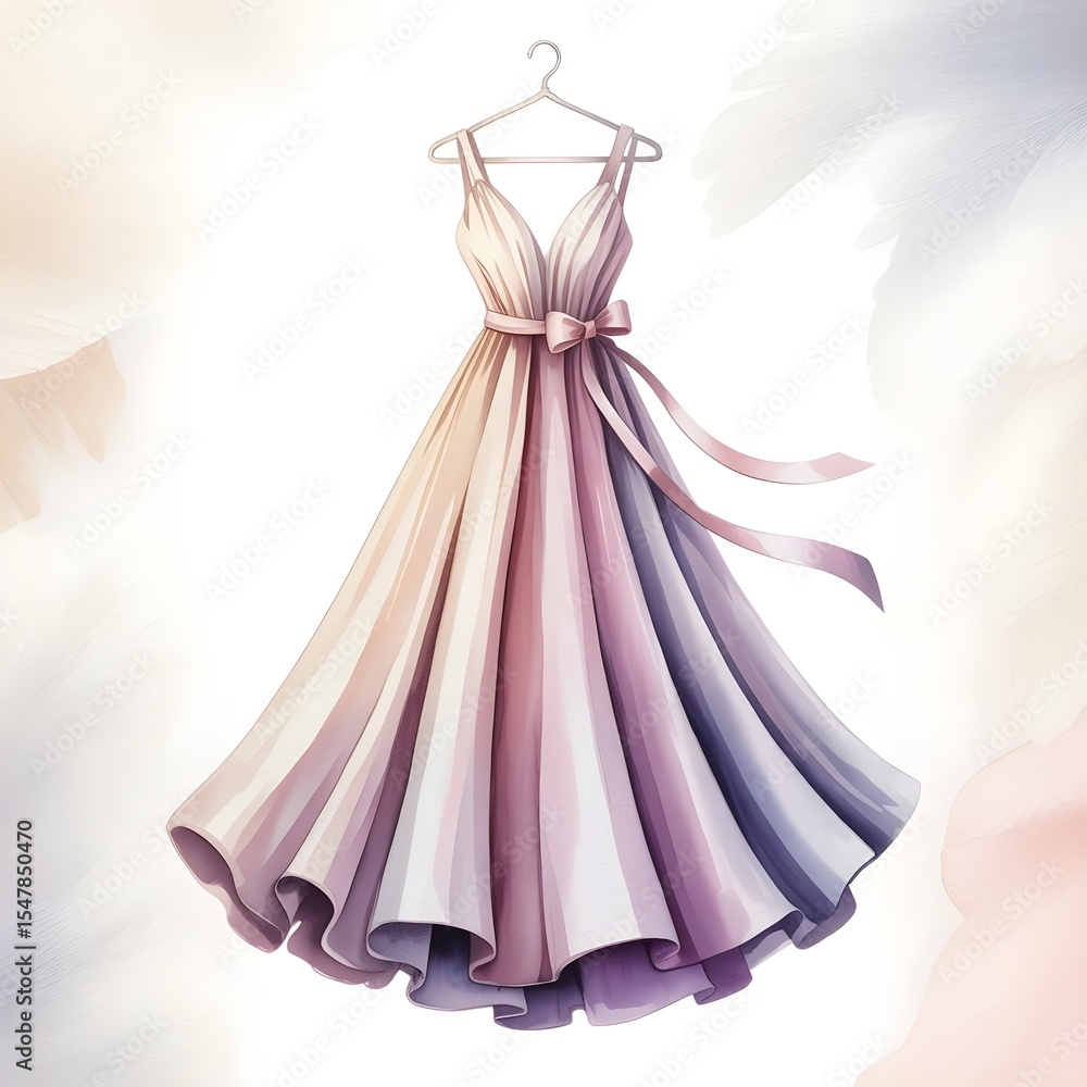 elegant dress on a white background elegant dress on a white background
