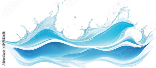 Versatile Blue and White water ocean Abstract Curve Background with a Trendy Gradient Wave Effect, Perfect for Posters, Digital Media, and Branding
