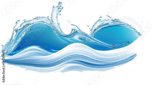 Creative Abstract Blue and White water ocean Motion Background with a Soft Gradient Curve and Text Space for Business and Marketing Graphics
