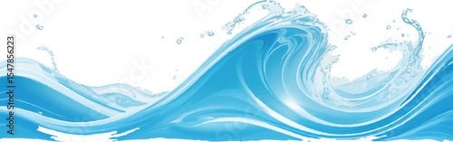 Elegant Blue Gradient water ocean Curve Shape Background with Smooth Flowing Lines and Space for Your Text, Ideal for Business Marketing Materials
