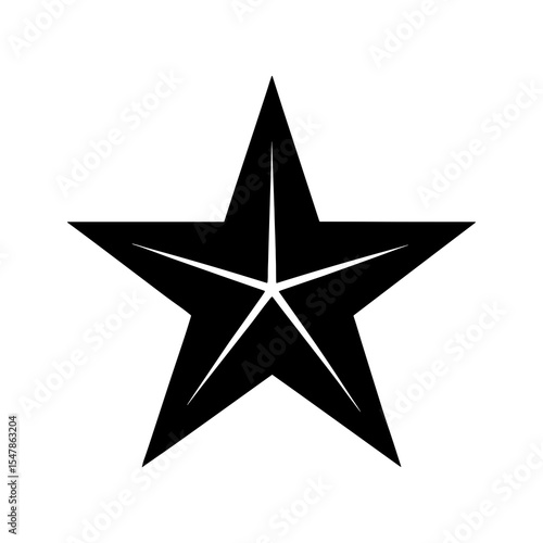 Black star icon isolated on white background