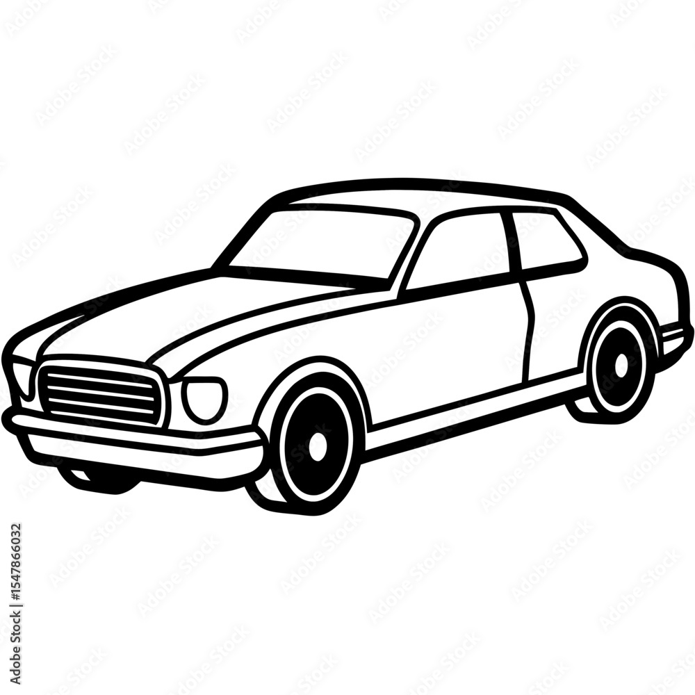 Obraz premium Car line art vector